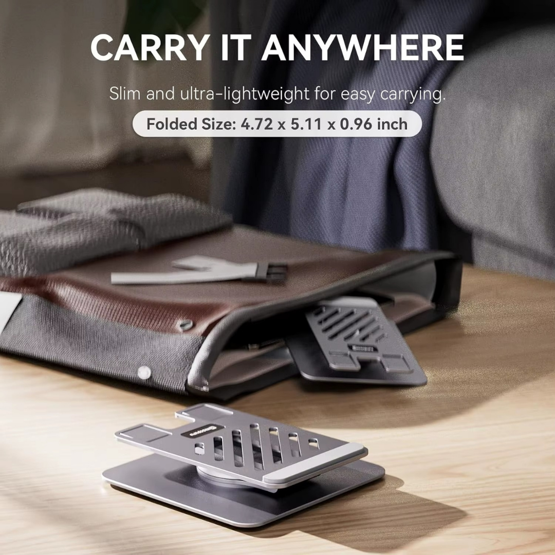 Adjustable 360° iPad Stand – Foldable & Portable